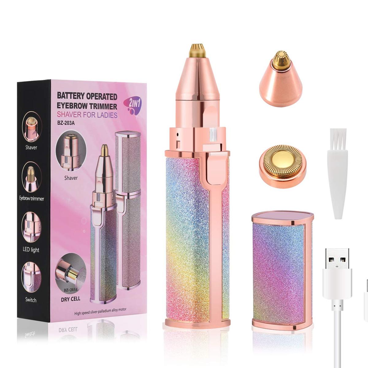 2-in-1 Lady Shaver Flawless Eyebrow Trimmer