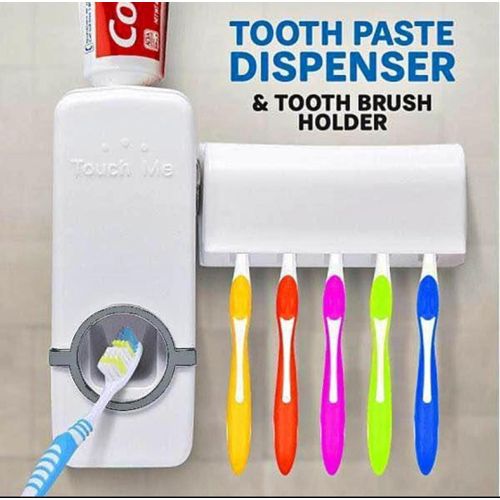 Automatic Toothpaste Dispenser And Brush Holder Set