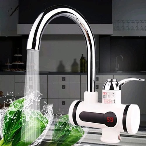 Hand Shower with Electric Digital Display Instant Hot Water Tap, Tankless Electric Call, Digital Bathroom Heater (Wall Mount)