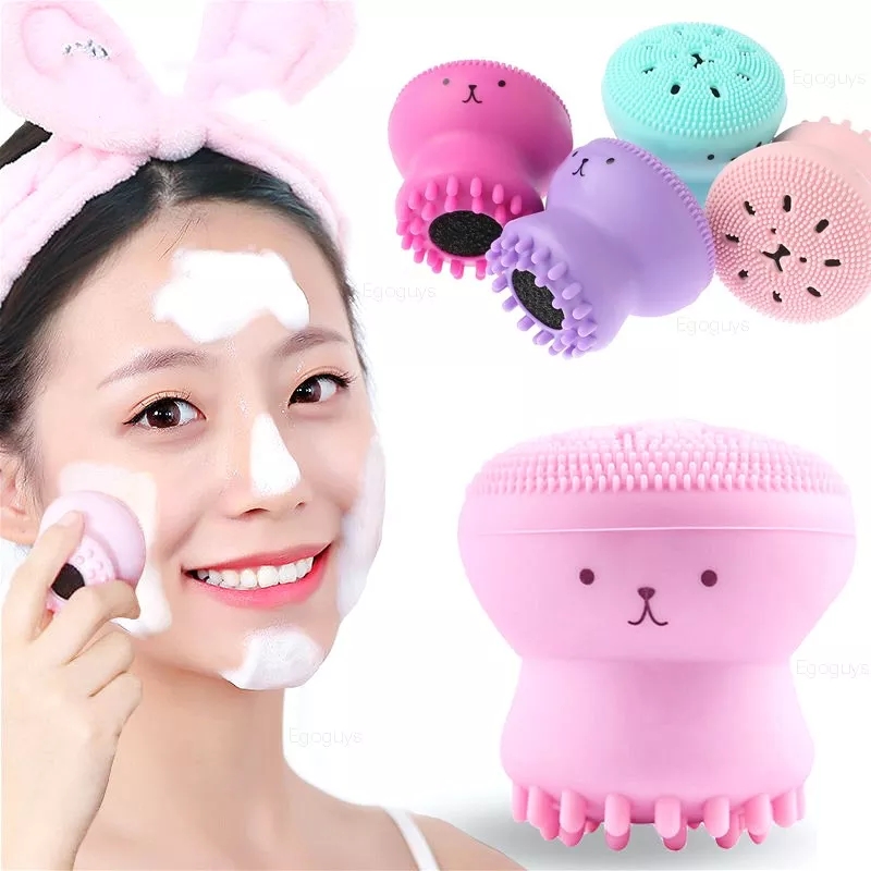 Silicone Facial Cleaning Brush For Limpiador Facial Octopus Shape Deep Pore Exfoliating Cleansing skin care product for Face