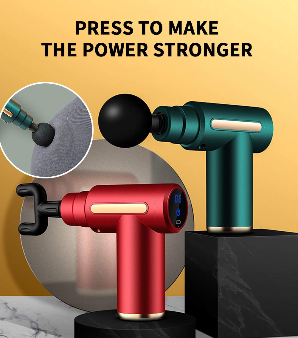 Padom portable mini massager deep tissue, used for male and female athletes, percussion muscle massager back massager, can relieve muscle soreness