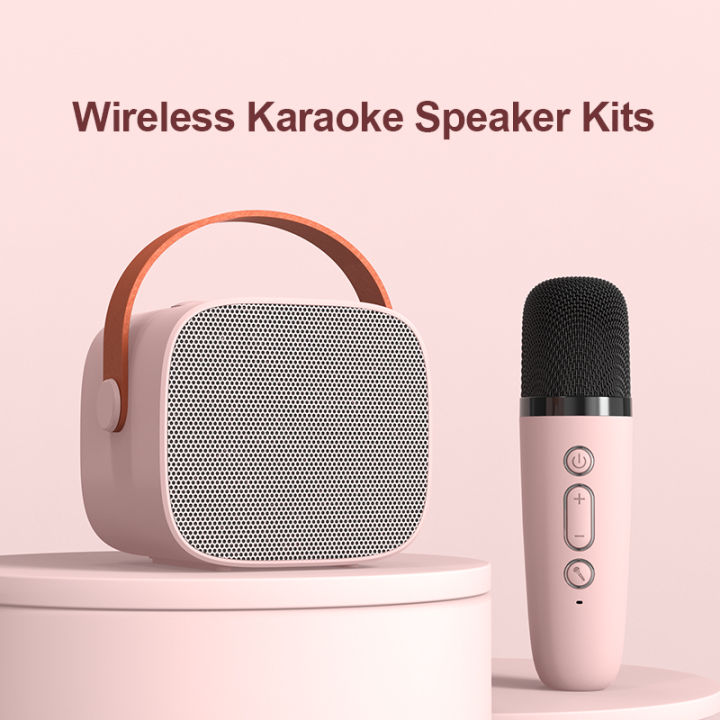 Portable Karaoke Speaker Kits Bluetooth Speaker With Wireless Microphone Household Mini KTV Machine For Camping Outdoor Activity