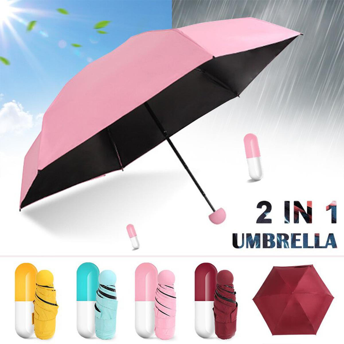 Mini Capsule Box Smart Umbrella.Rain & Sun Protected Use For All Time Girls